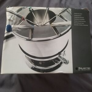 Stainless Steel Fondue Set - Silver